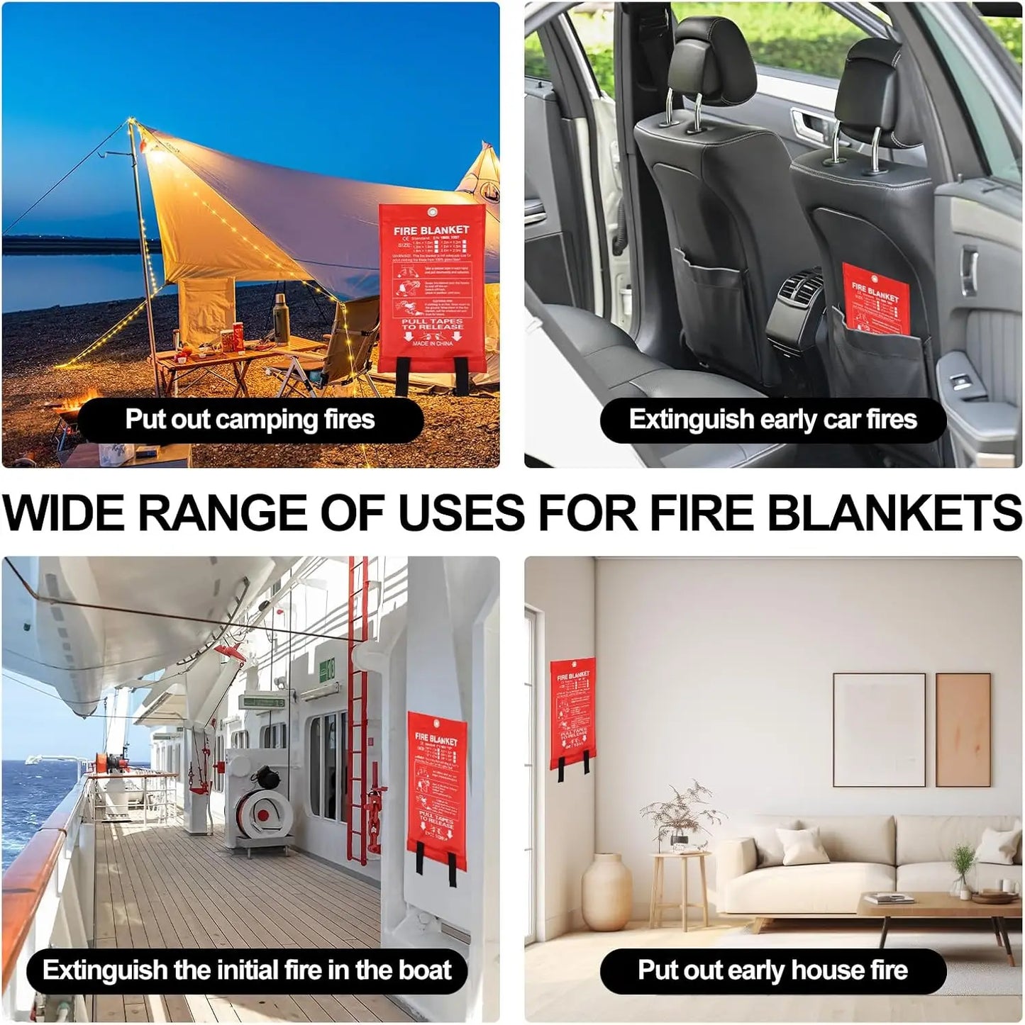 Fire Guard Safety Blanket 1X1m 1pcs